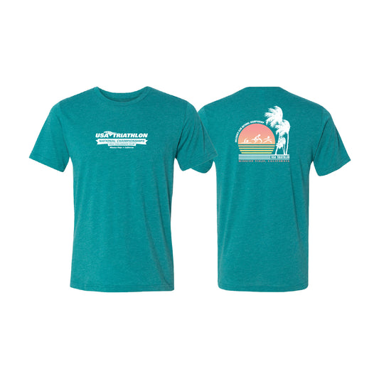 Unisex Short Sleeve Blend Tee - Teal